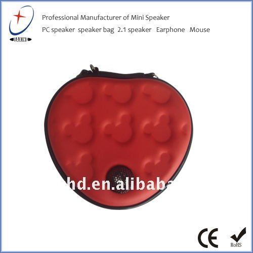 mini speaker box, heart shape speaker box