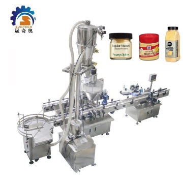 304SS Spice Powder Bottle Packaging Machine with Auger Filler for Mustard Powder Jars
