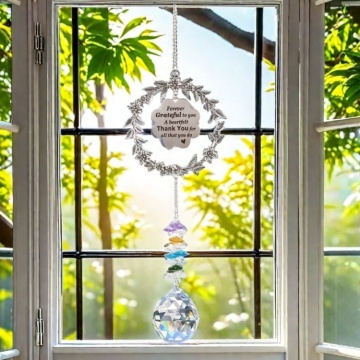 Crystal Sun Catcher Car Pendant - Appreciation Gift for Window Rainbow Maker