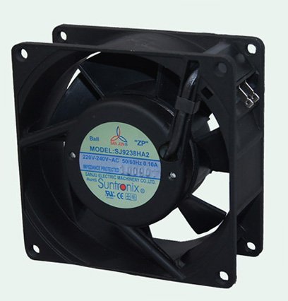 92x92x38 Mm Industrial Exhaust Ac Axial Fans, 7 Blade Cooling Motor Fan 50 / 60hz Sj9238ha2