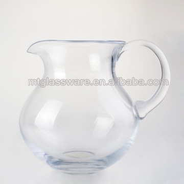 cheap hand blown glass pitcher milk bag pitcher