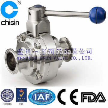 EFUN Butterfly type Clamped Ball Valve,Stainless Steel Sanitary Butterfly type Clamped Ball Valve