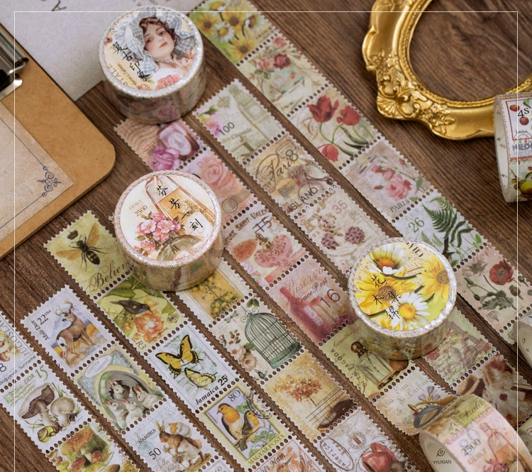 Retro Stamp-Collecting Series Washi Tape of Decoration Sticker