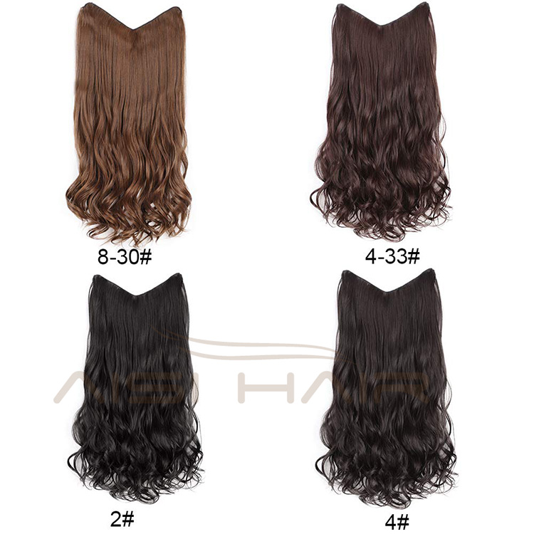 Aisi Hair Women 4 Clips Hair Extensions Natural Wavy Long High Temperature Fiber Synthetic Clip In Hairpieces