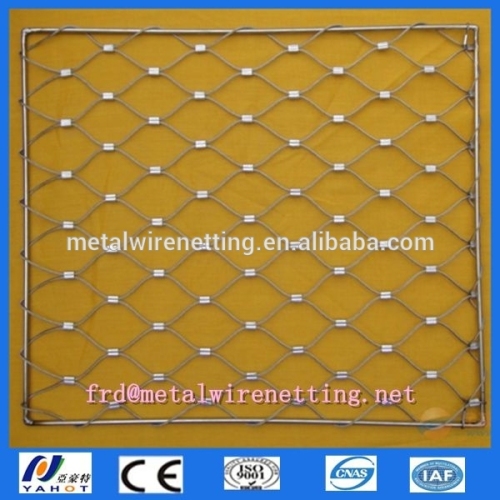 China manufacture hand woven stainless steel wire rope zoo fencing mesh(hot sales low price)