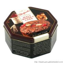 Octagonal tin cake boxes