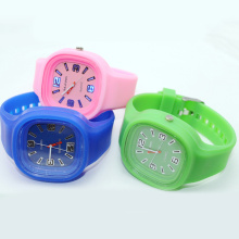 Fashion Boys Silicone Shining Quartz Wristwatches