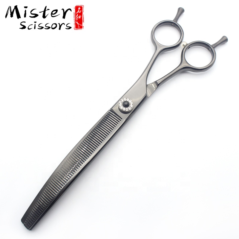 Titanium Professional Pet Dog Grooming Curved Thinning Scissors