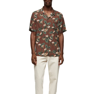 Men's Summer Casual Button Down Aloha Shirt Floral Short Sleeve