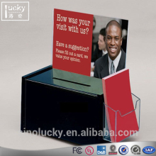 Acrylic voting Box with brochure holder