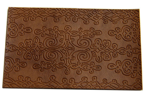 Camel Color Embossed Leather Patches Handcraft