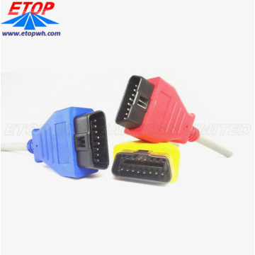 J1962 16pin OBD Molding Habling Harness para camión