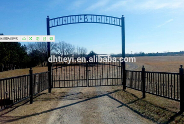 simple wrought iron farm fence gate design/blacksmith gate/metal gate