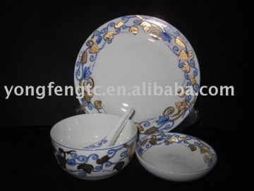 YF48001 bone china dinner set