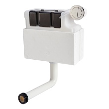 NY301-Q2 Compact Concealed Cistern Dual Flush Chrome Button