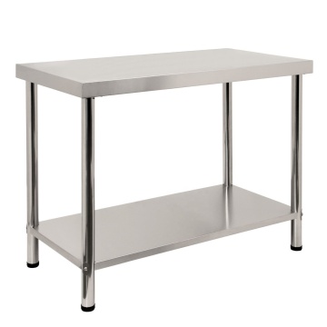 Commercial Feet Adjustable Work Table with Undershelf