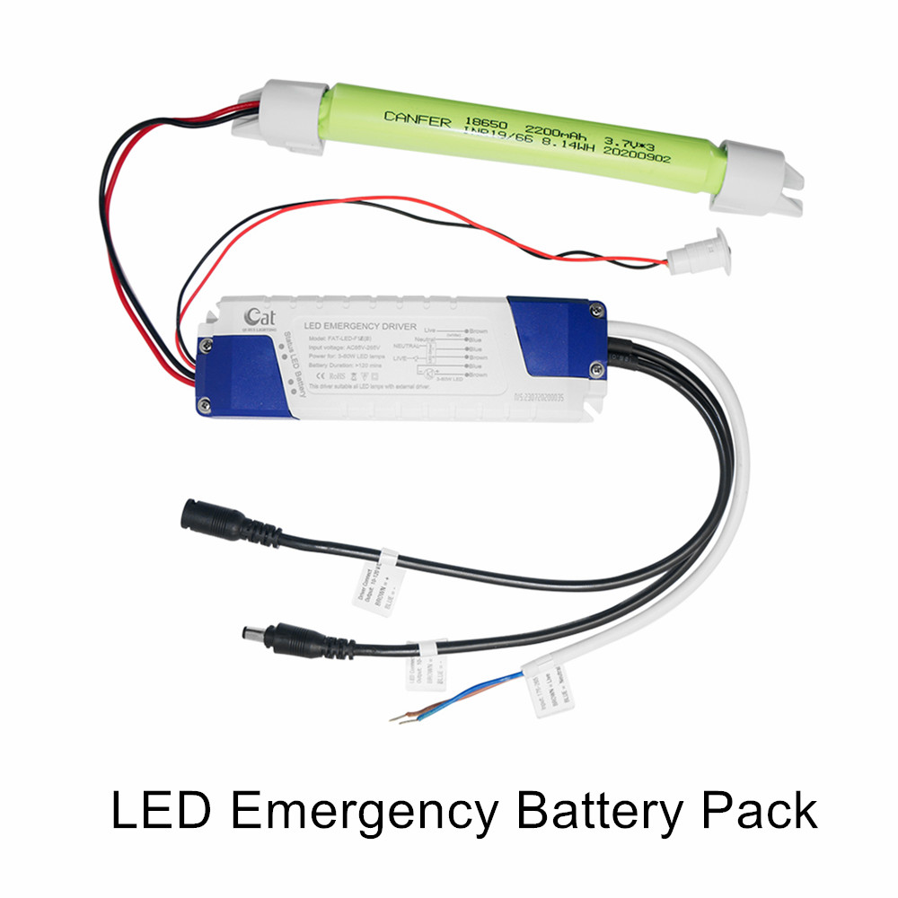 Conjunto de bateria de emergência LED para LED de 5-60 W