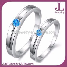 Valentine's Gift Stainless Steel Love Cz Couples Promise Ring Wedding Bands