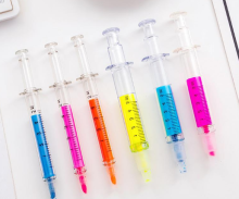 New Style Promotional Gift Injection Syringe Highlighter Marker Pen
