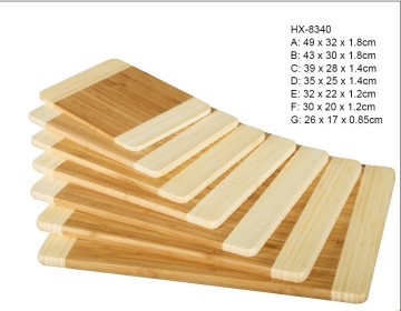 7 piece of bamboo board set in 2-tone