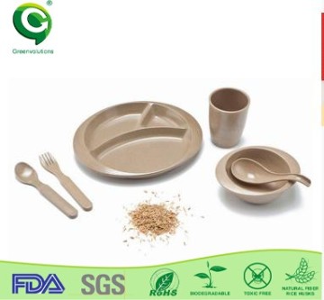 different shape eco baby tableware