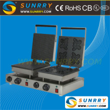 Electric waffle iron slab maker butterfly and square machine