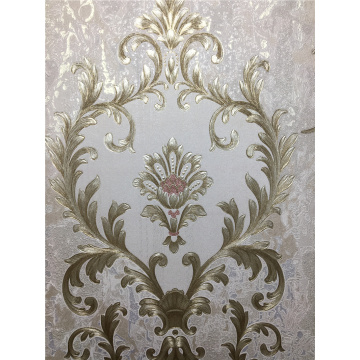 İç ev dekorasyon için damask vinil pvc duvar kağıdı