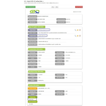 Rope de fibra - EUA Importar dados comerciais