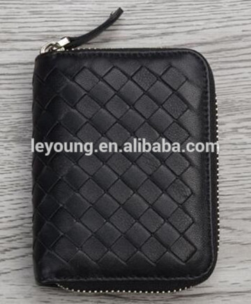 Fashion Leather Card Wallet Zipper ID Card Holder