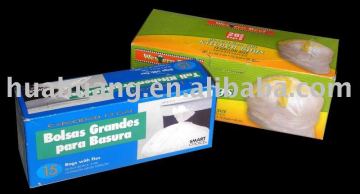 LDPE plastic garbage bags with string