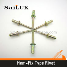 Color zinc plated steel hemlock rivets