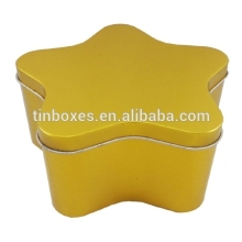Gold Star shape irregular shaped tin