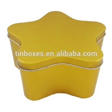 Gold Star shape irregular shaped tin