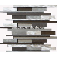 MBL4015 Strip Interlocking Aluminum Mosaic And Glass Tile Kitchen Mosaic Tile