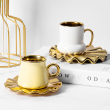 Factory Wholesale Luxury Porcelain Ceramic Cappuccino Espresso Cups and Saucers