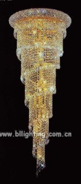 Popular modern spiral rock crystal chandelier