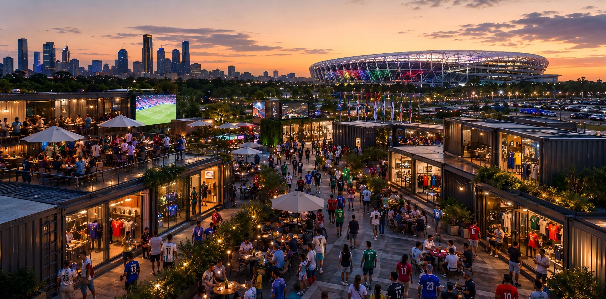modułowa-impreza-sportowa-handel-wiejska-gościnność modular-sports-event-retail-village-hospitality
