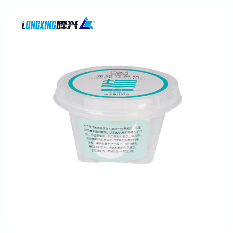 In-Mould Labeling Frozen Yogurt Plastic Container with Lid and Spoon