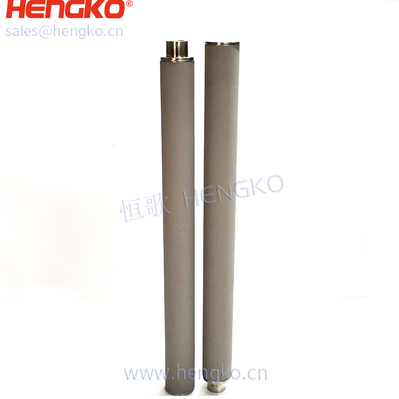 Good air permeability sintered metal  stainless steel microporous media water filter pipe filtting Cartridge