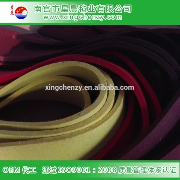 famous brand colored 100% wool felt for boots