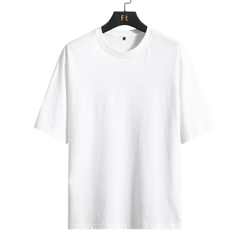 Cotton Polyester Blend Blank Tee Shirts Wholesale with Custom Logo