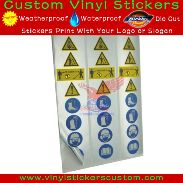 Silver Triangle Star Logo Stickers