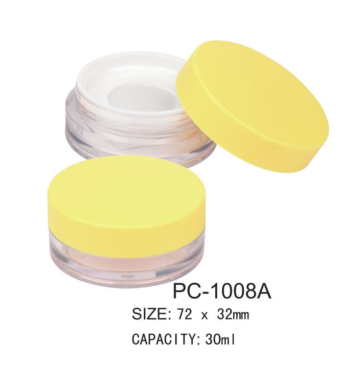 30ml Round Plastic Cosmetic Loose Powder Jar PC-1008A