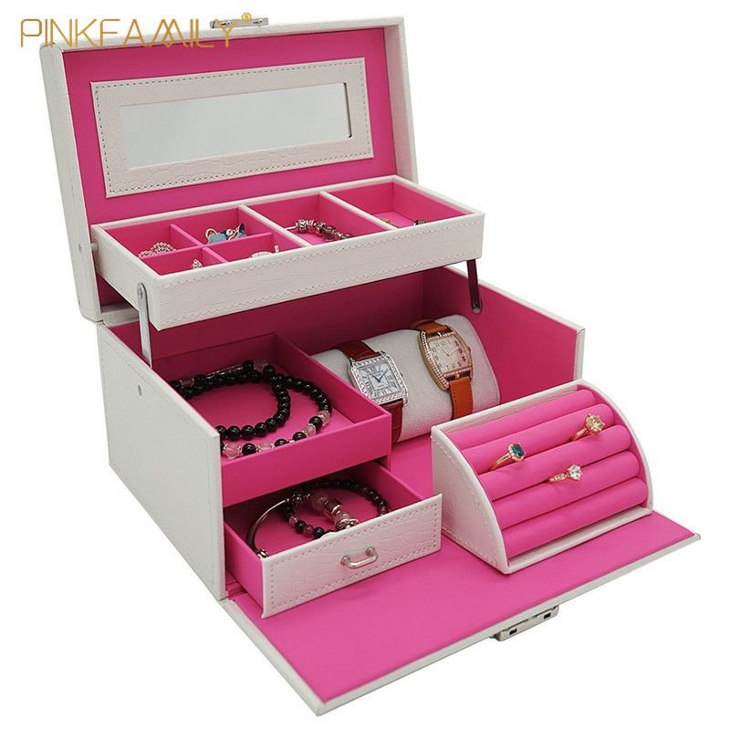 Large Jewelry Box Watch Case Earring Ring