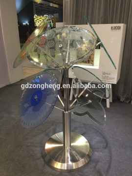 New irregular shape polished beveled edge tempered glass