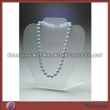 Dull polished fashional acrylic/lucite jewelry/necklace display/holder