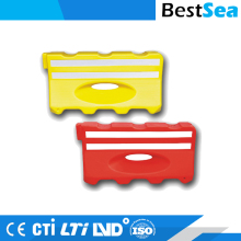Plastic road barrier portable, crashworthy water filled barrier