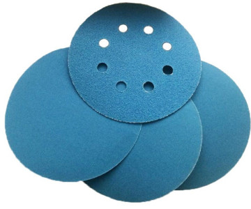 Cloth base hook and loop sanding disc blue