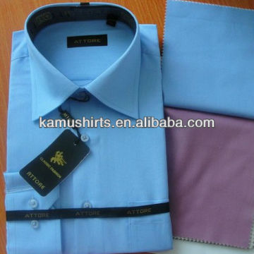 Classic Blue Ofiice Shirts For Man mercerized cotton shirts