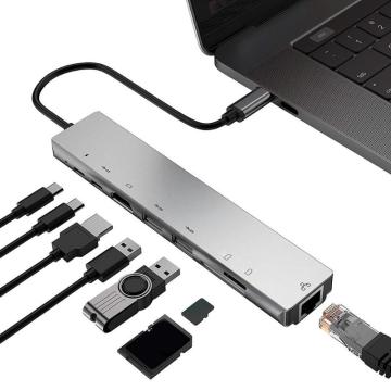 8 in 1 multiporta tipo C con HDMI